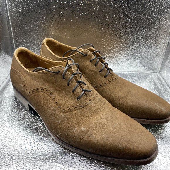 PERSONA BRAND NUBUCK OXFORDS BROWN SIZE 44 / 11 PRE-LOVED main image 4